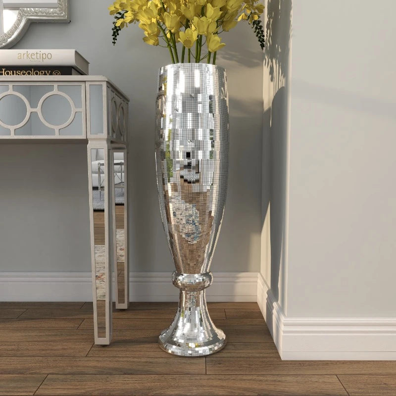 Champagne Flute Shape with Mosaic Mirror Inlay