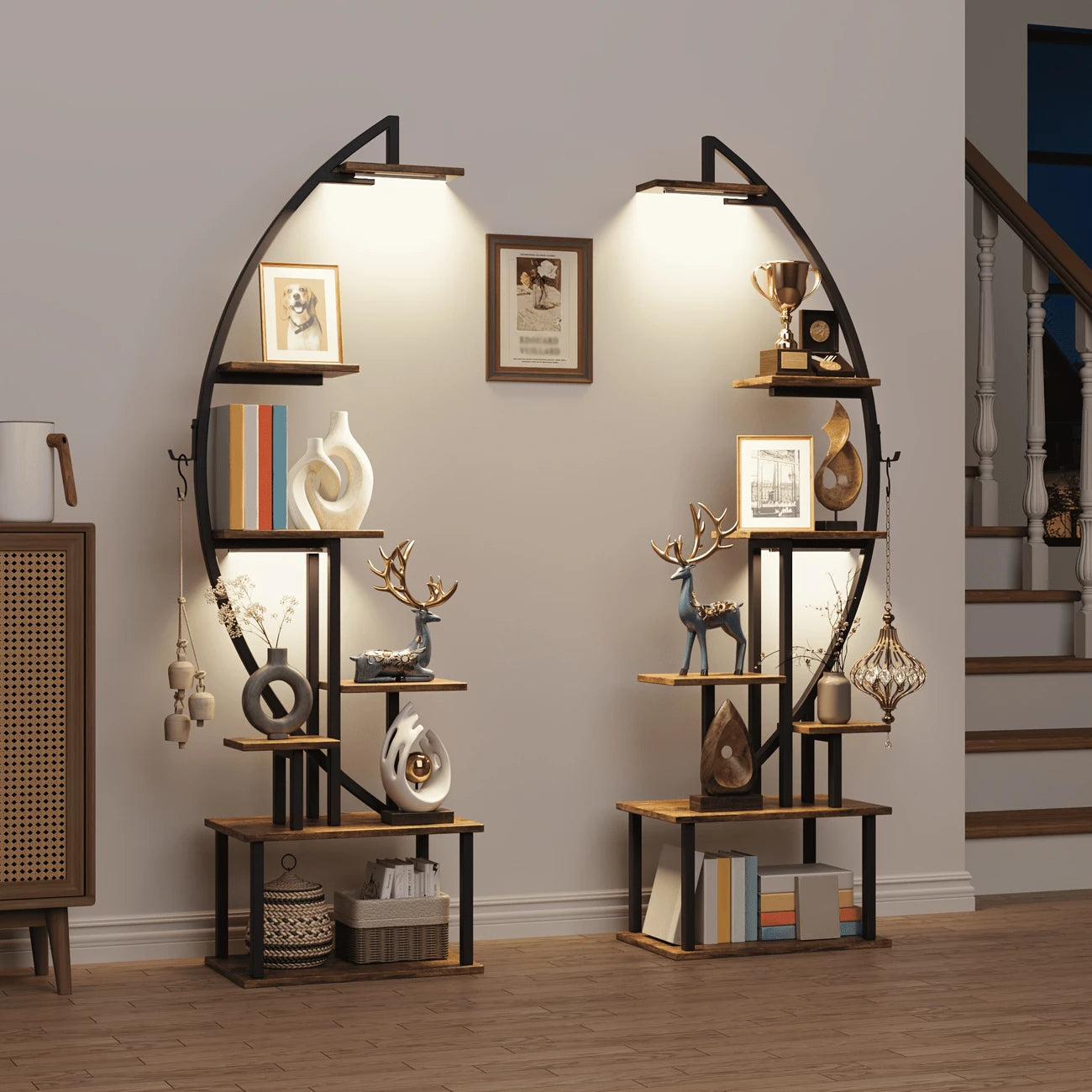 Wood Iron Book Shelf